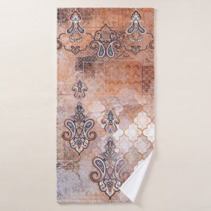 Impression vintage classique avec patchwork, paisl