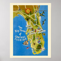 Impression vintage des attractions de Floride