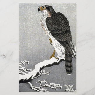 Impression vintage d'oiseaux japonais