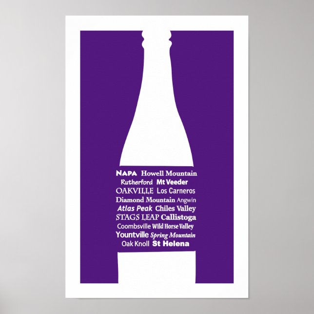 Impression Violet de Vin de Napa (Devant)