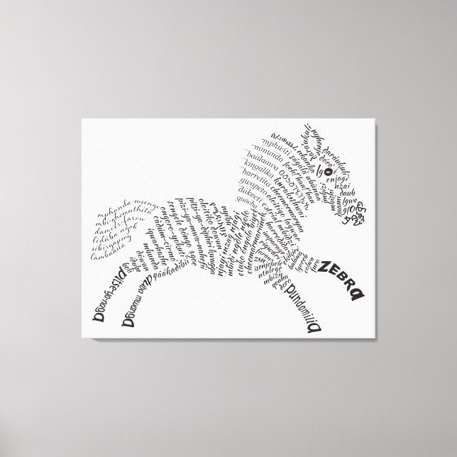 Impression World Word Zebra Canvas (Recto)