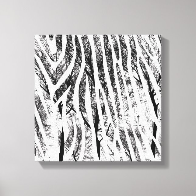 Impression Zebra Canvas Abstrait (Recto)