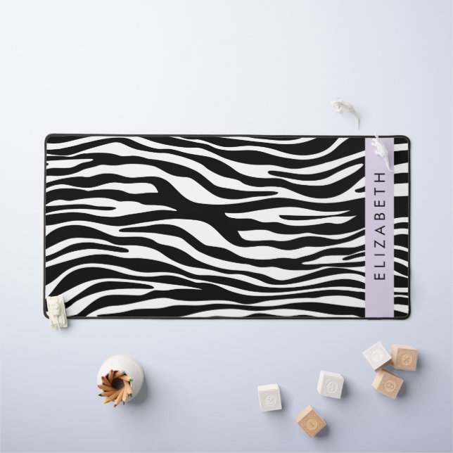 Impression Zèbre, Grilles, Noir Et Blanc, Votre No (Tableau pour enfants)