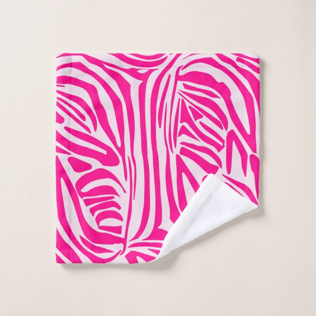 Impression zèbre rose (Gant de toilette)