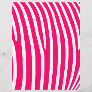 Impression Zèbre rose et blanc chaud