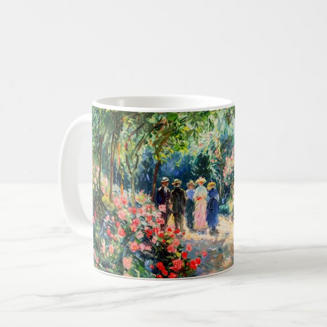Impressionist Garden Art Mug Rose Garden Path (Devant gauche)