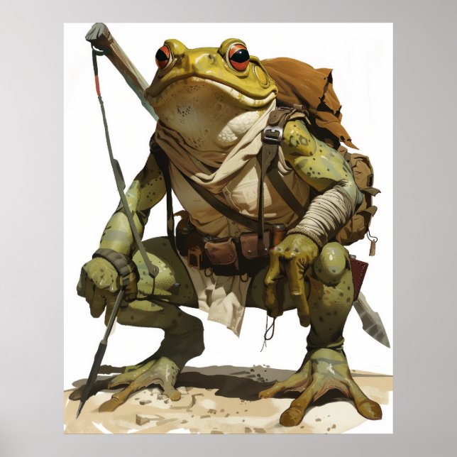 Impressionnant Poster de la grenouille large et fo (Devant)