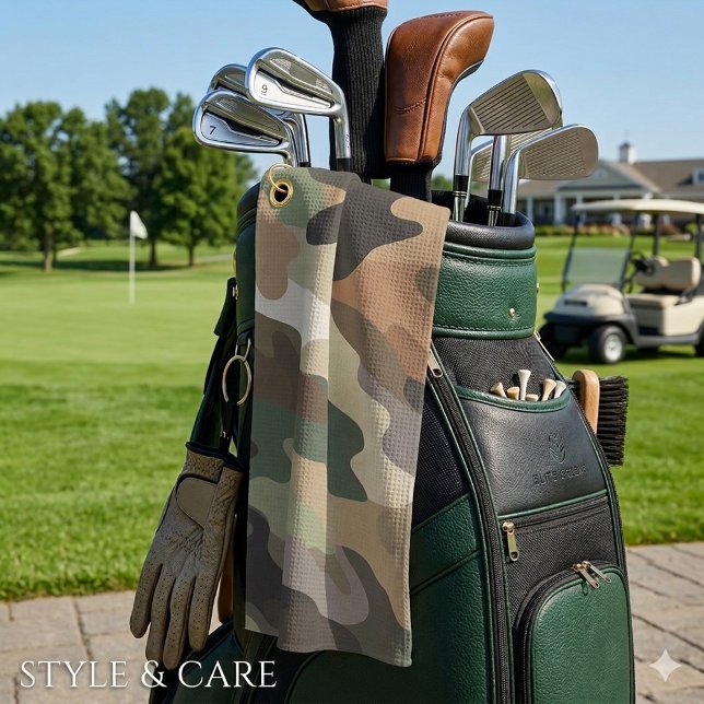 Impressionnant serviette de golf à motif camouflag (Eye Catching Camouflage Print Stylish Golf Towel)