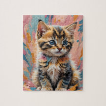 Impressionnisme Kitty Jigsaw Puzzle