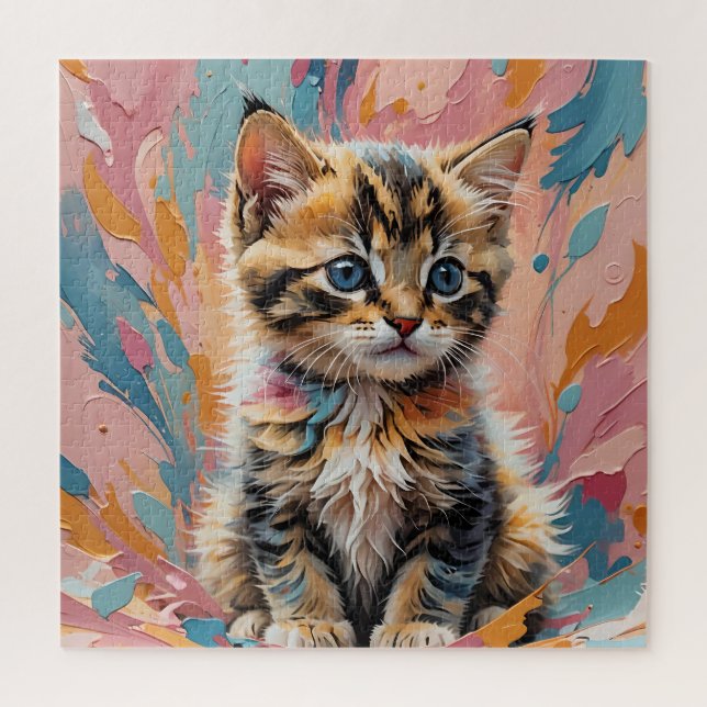Impressionnisme Kitty Puzzle (Vertical)