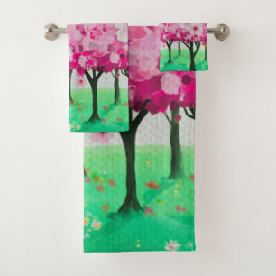 Impressionniste cerisier fleurs rideau de douche