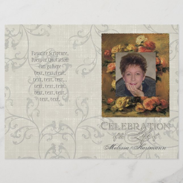 Impressionniste Coral Jaune Rose 2 Service commémo (Devant)