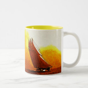 Impressionniste voile Yacht Atlantic Ceramic Mug