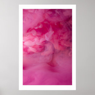 Impressions d'art abstrait de fumée rose Scandi gé