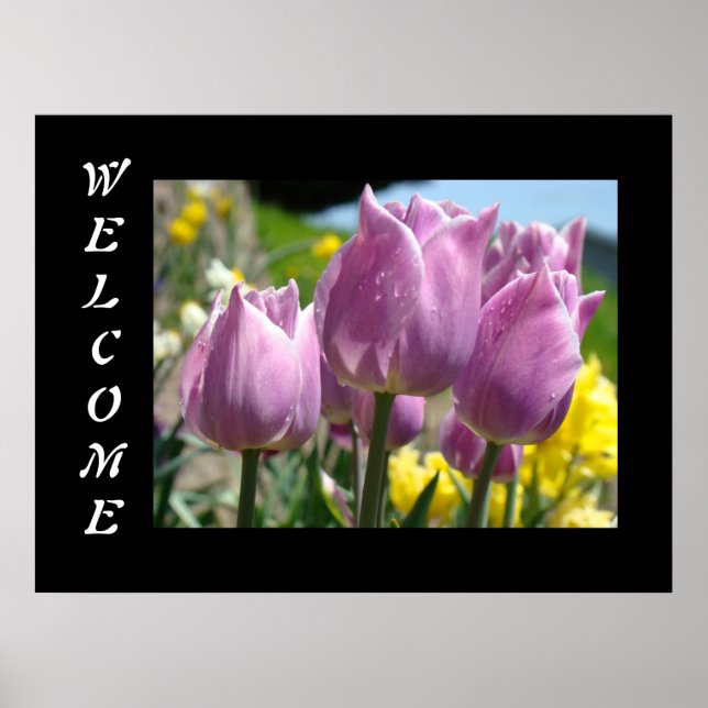 Impressions d'art affiches de bienvenue Fleurs de  (Devant)