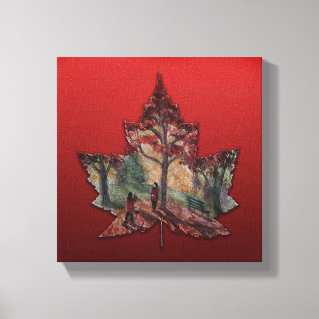 Impressions d'art de feuille d'érable du Canada -  (Recto)