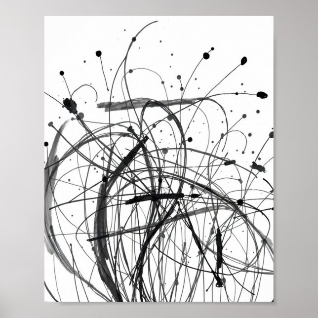 Impressions d'art de ligne abstraite minimale (Devant)