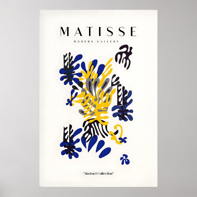 Impressions d'art de Matisse - Abstrait Floral Ble (Devant)