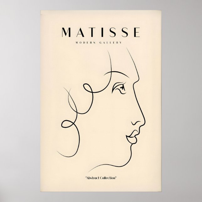 Impressions d'art de Matisse - Dessin au trait d'u (Devant)