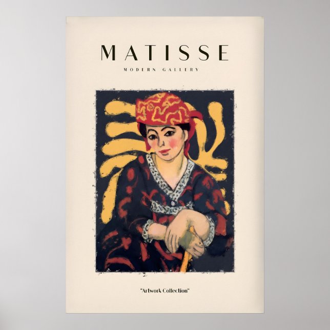 Impressions d'art de Matisse - Femme en robe à cha (Devant)