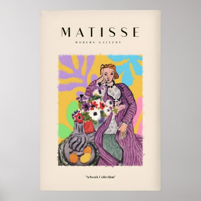 Impressions d'art de Matisse - Femme stylisée avec (Devant)