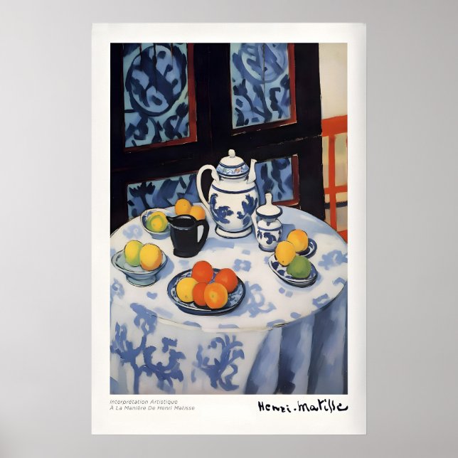 Impressions d'art de Matisse - Nature morte Nappe  (Devant)