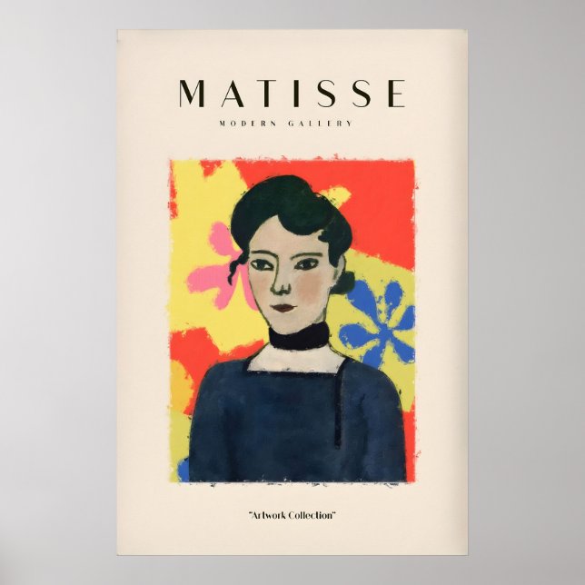 Impressions d'art de Matisse - Portrait de femme A (Devant)