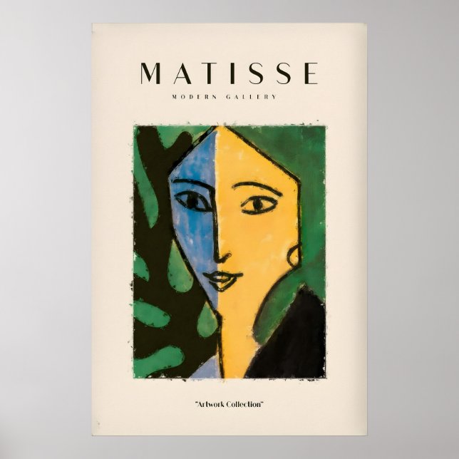 Impressions d'art de Matisse - Visage partagé bleu (Devant)