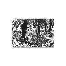 Impressions d'art de paysage en noir et blanc sur
