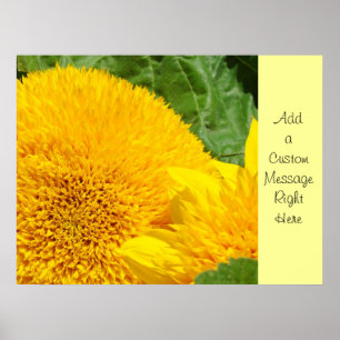 Impressions d'art de tournesol Message personnalis