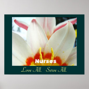 Impressions d'art d'infirmières Amour Tout Servir 