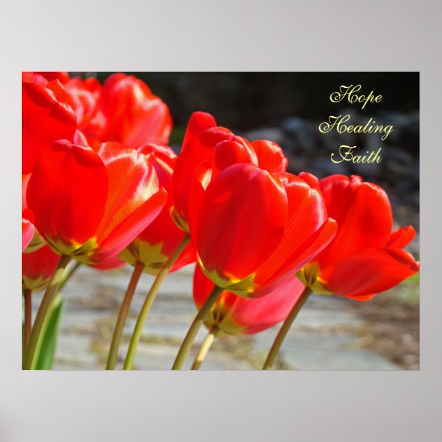 Impressions d'art Hope Healing Faith Nursing Red T (Devant)