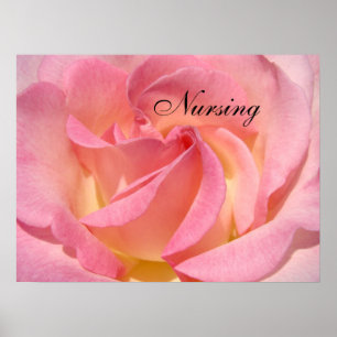 Impressions d'art infirmier Rose Fleur Rose Semain