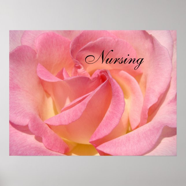 Impressions d'art infirmier Rose Fleur Rose Semain (Devant)