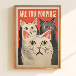 Impressions de chat de toilette drôles pour la déc