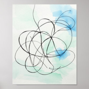 Impressions de dessins au trait abstraits minimali
