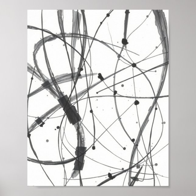 Impressions de lignes d'art abstrait moderne sur t (Devant)