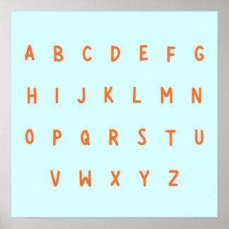 Impressions de posters des lettres de l'alphabet A