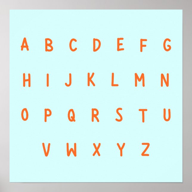 Impressions de posters des lettres de l'alphabet A (Devant)