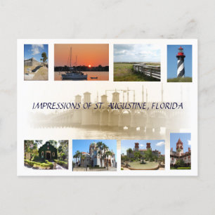 Impressions de St Augustine, Floride Carte postale