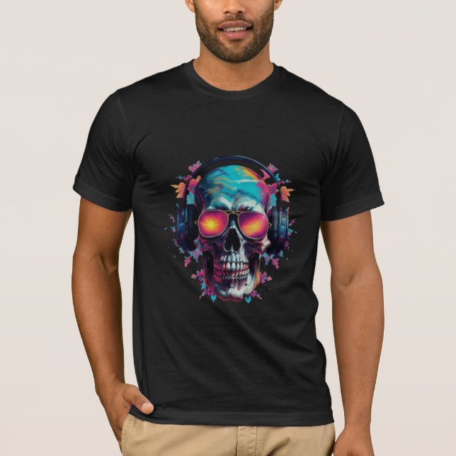 Impressions de T-Shirt Crâne Tendance pour les Ama (Devant)