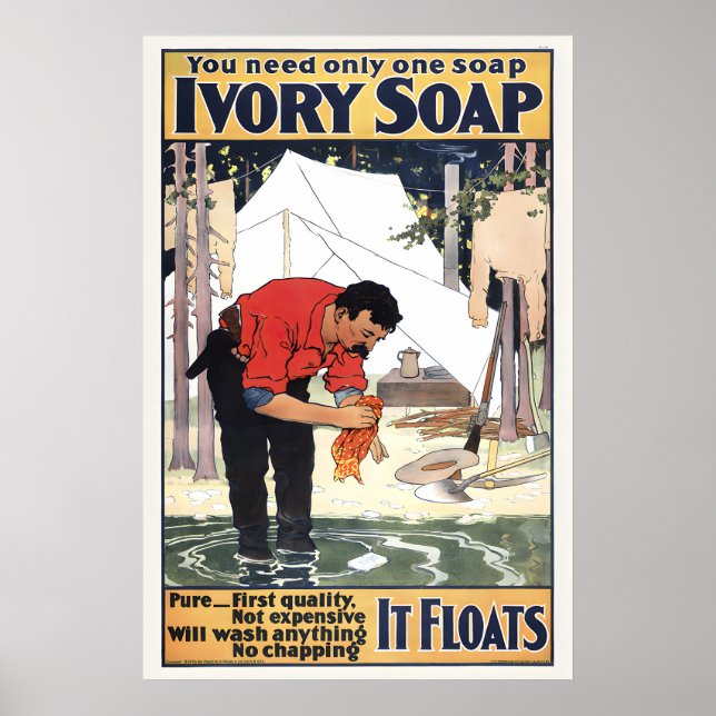 Impressions de vieilles affiches de savon d'ivoire (Devant)