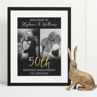 2 Photo 50e anniversaire de Mariage Affiche de bie