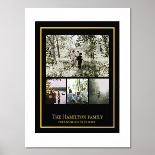 Impressions Dorure 4 Collage de photos Famille personnalisée