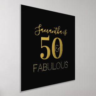 Impressions Dorure 50e anniversaire 50 et fabuleux anniversaire Black