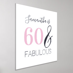 Impressions Dorure 60e anniversaire 60 et fabuleux anniversaire Pink