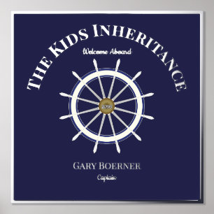 Impressions Dorure Accueil amusant à bord du bateau Roue de l'huile T