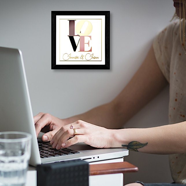 Impressions Dorure Aimer avec du texte personnalisé (Créateur téléchargé)