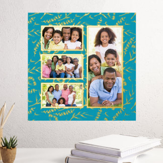 Impressions Dorure Ajouter votre propre famille Photos 4 Photo Collag