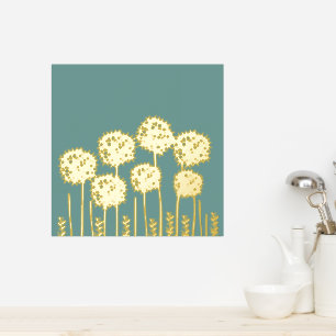 Impressions Dorure Alium Minimaliste Moderne Fleur Or